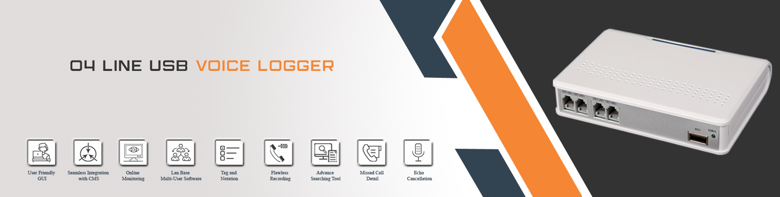 4 port usb voice logger